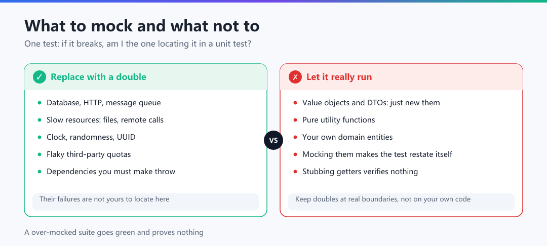 Figure · What to mock and what not to